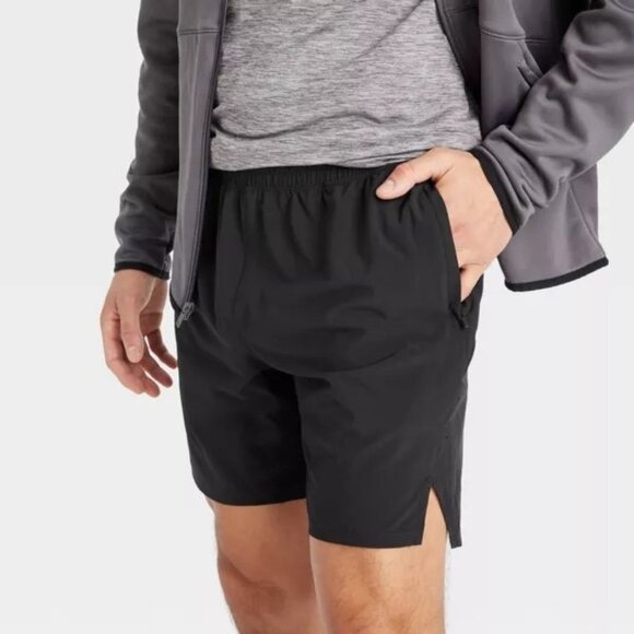 Mens 7" Black Run Shorts Size XL - All In‎ Motion - Picture 1 of 3